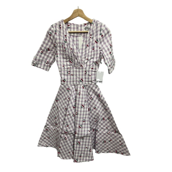 Floral Checkered Dress - Picture 2 of 8